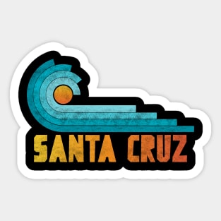 Surfing Santa Cruz Retro Vintage Sticker